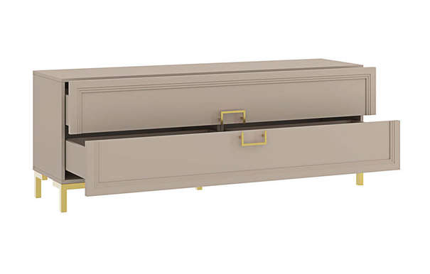 Тумба Дольче под телевизор с выдвижными ящиками Кашемир серый