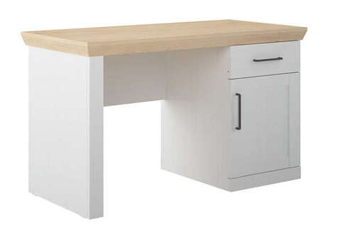 Письменный стол Магнум с ящиком (левый) Блан шене ЛДСП